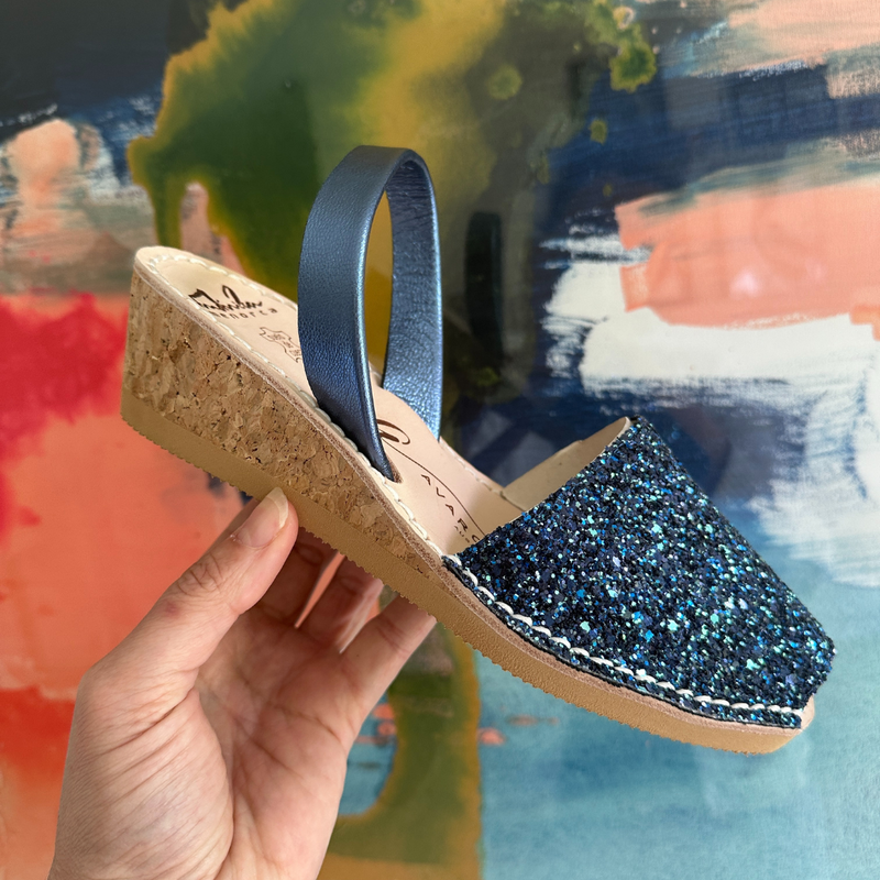 Sapphire Glitter Wedge