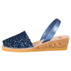 Sapphire Glitter Wedge