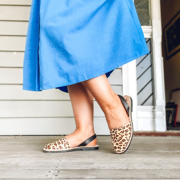 Aries Sandal - Taupe Leopard – Shabby Ranch